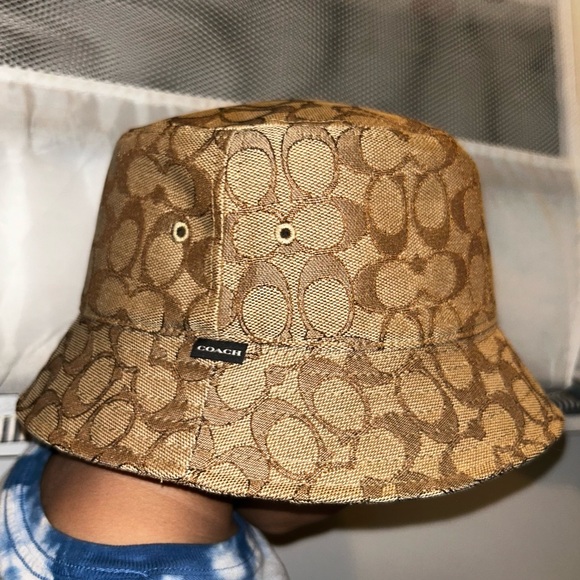 Coach Signature Jacquard Bucket Hat - Picture 2 of 5